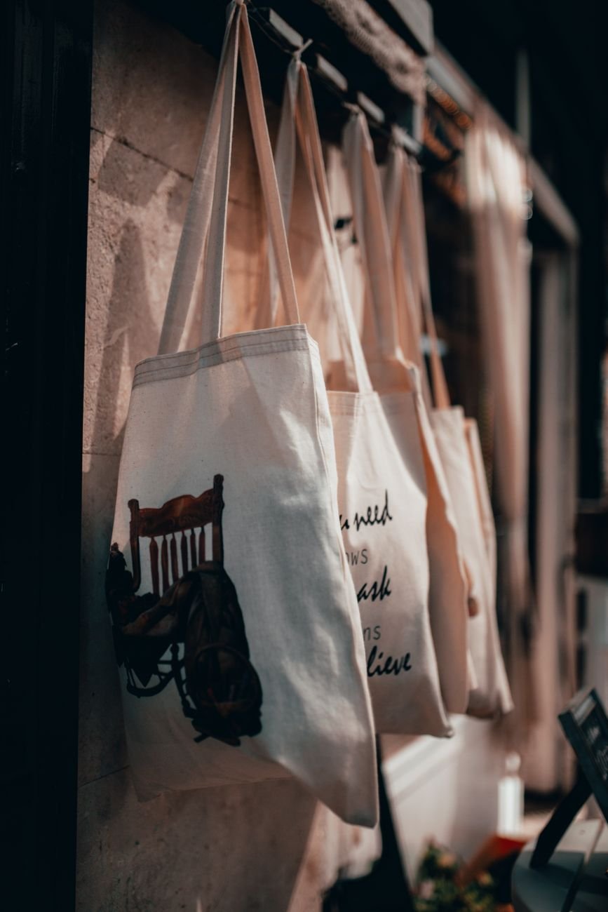 Branded canvas tote bags — quality company merchandise ready to customize